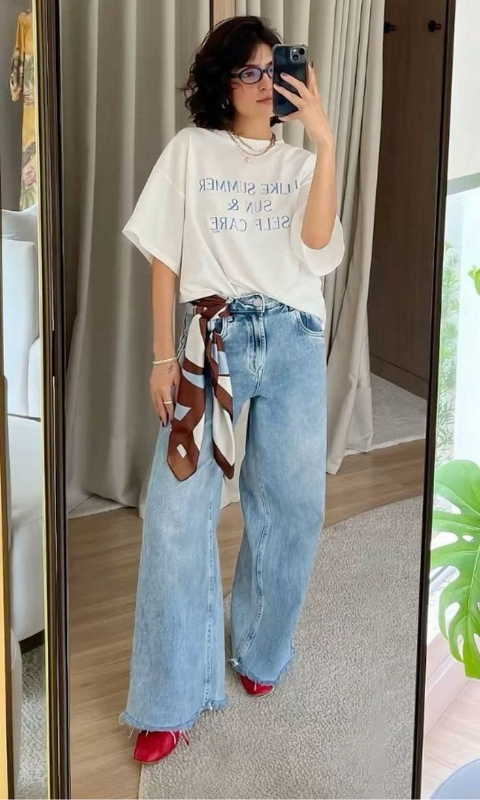 look-camiseta-calça-jeans-look-faculdade