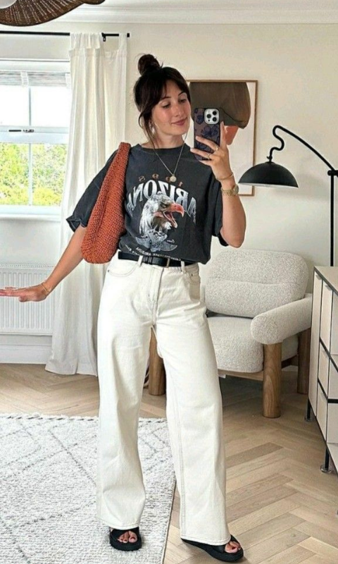 look-camiseta-e-calça-off-white-para-faculdade